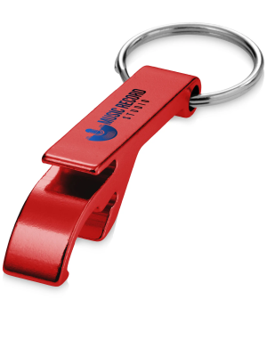 Abridor para botellas y latas de aluminio reciclado RCS y con llavero 