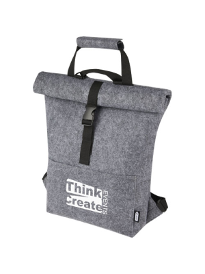 Bolsa para bicicleta enrollable de fieltro reciclado GRS de 13 L 