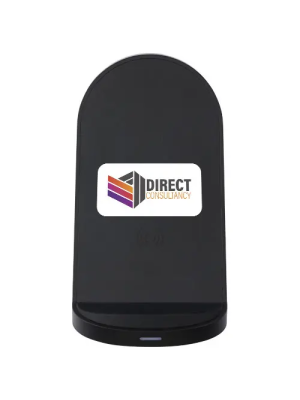 Base de carga inalámbrica con doble bobina de 15W en plástico reciclado con certificación RCS 