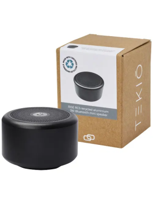  Minialtavoz Bluetooth® de aluminio reciclado de 3 w con certificación RCS  