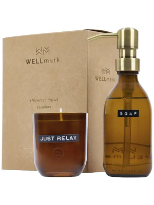 Dispensador de jabón de manos de 200 ml y juego de velas perfumadas de 150 g con fragancia de bambú 