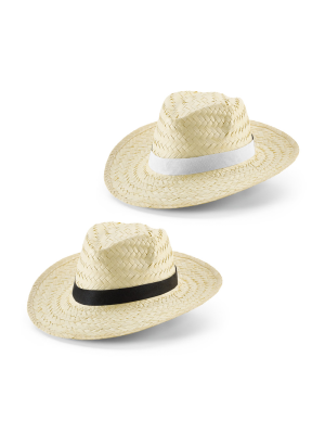 EDWARD POLI. Sombrero de paja natural