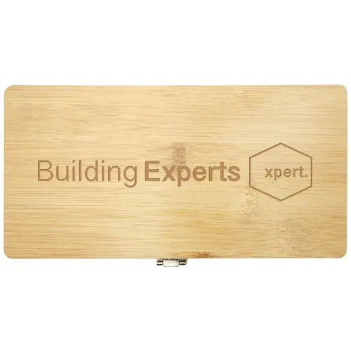 Set de herramientas de bambú/plástico reciclado de 19 piezas