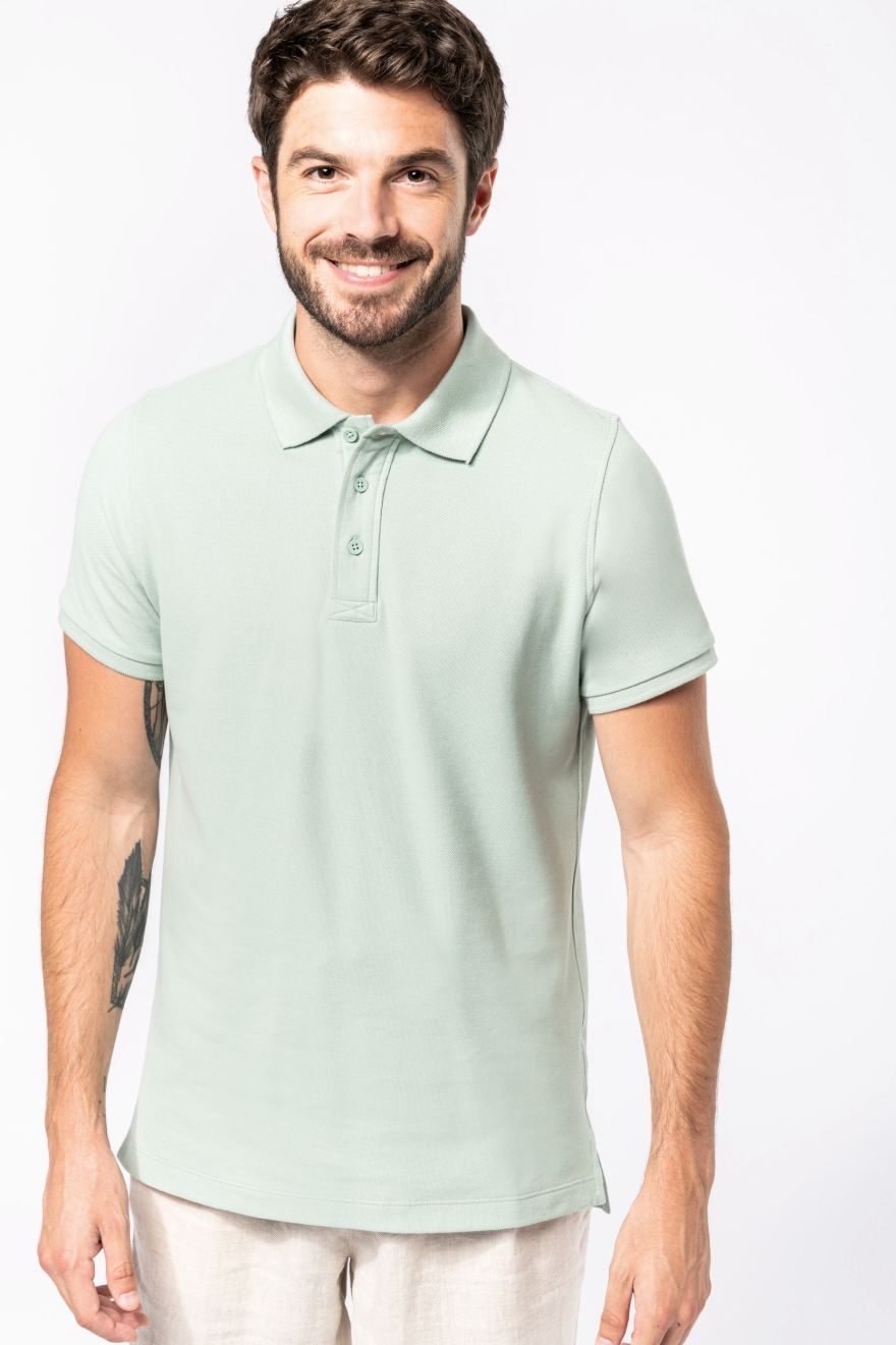 Polo piqué orgánico de hombre Manga corta