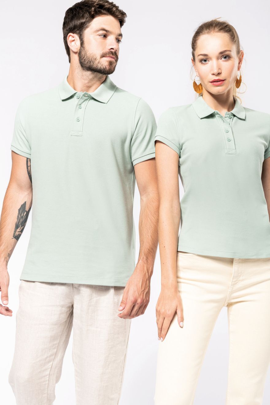 Polo piqué orgánico de mujer Manga corta