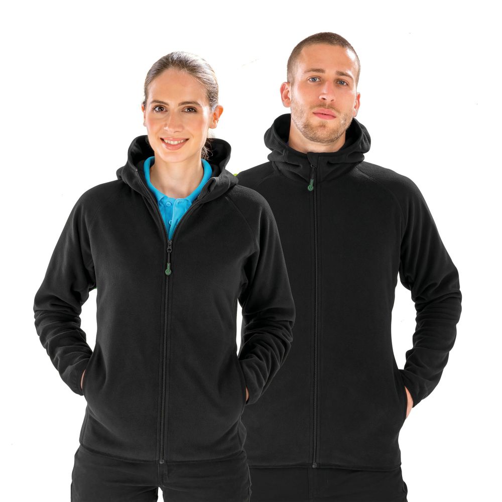 CHAQUETA CAPUCHA MICROPOLAR - MATERIAL RECICLADO Manga larga