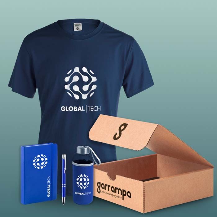 Welcome pack básico presentado en caja