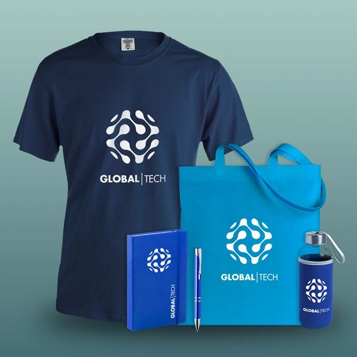 Welcome pack básico presentado en bolsa