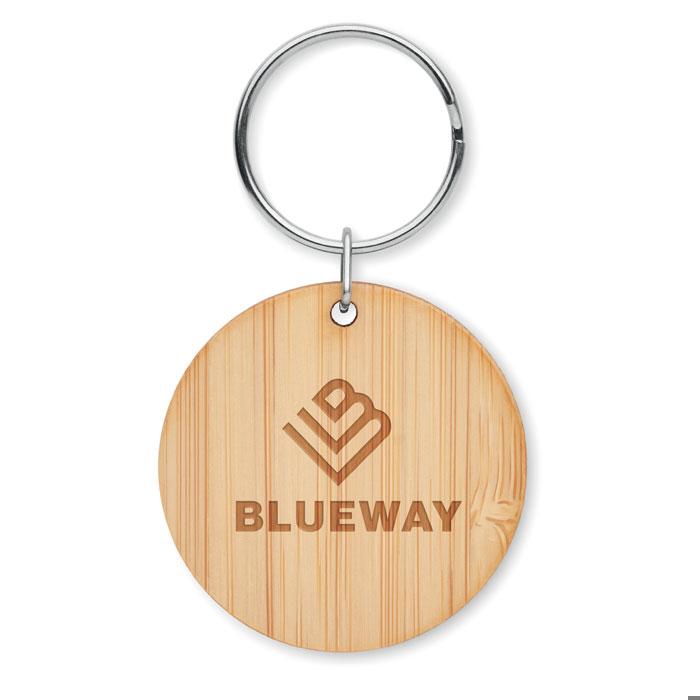 ROUNDBOO Llavero redondo de bambú