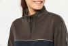 Sudadera cuello con cremallera ecorresponsable– Unisex