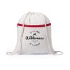 Mochila cuerdas personalizada selcam de 100% algodón con logo vista 1