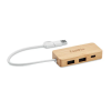 HUBBAM HUB USB de 3 puertos de bambú