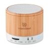 ROUND BAMBOO Altavoz bambú red. Bluetooth